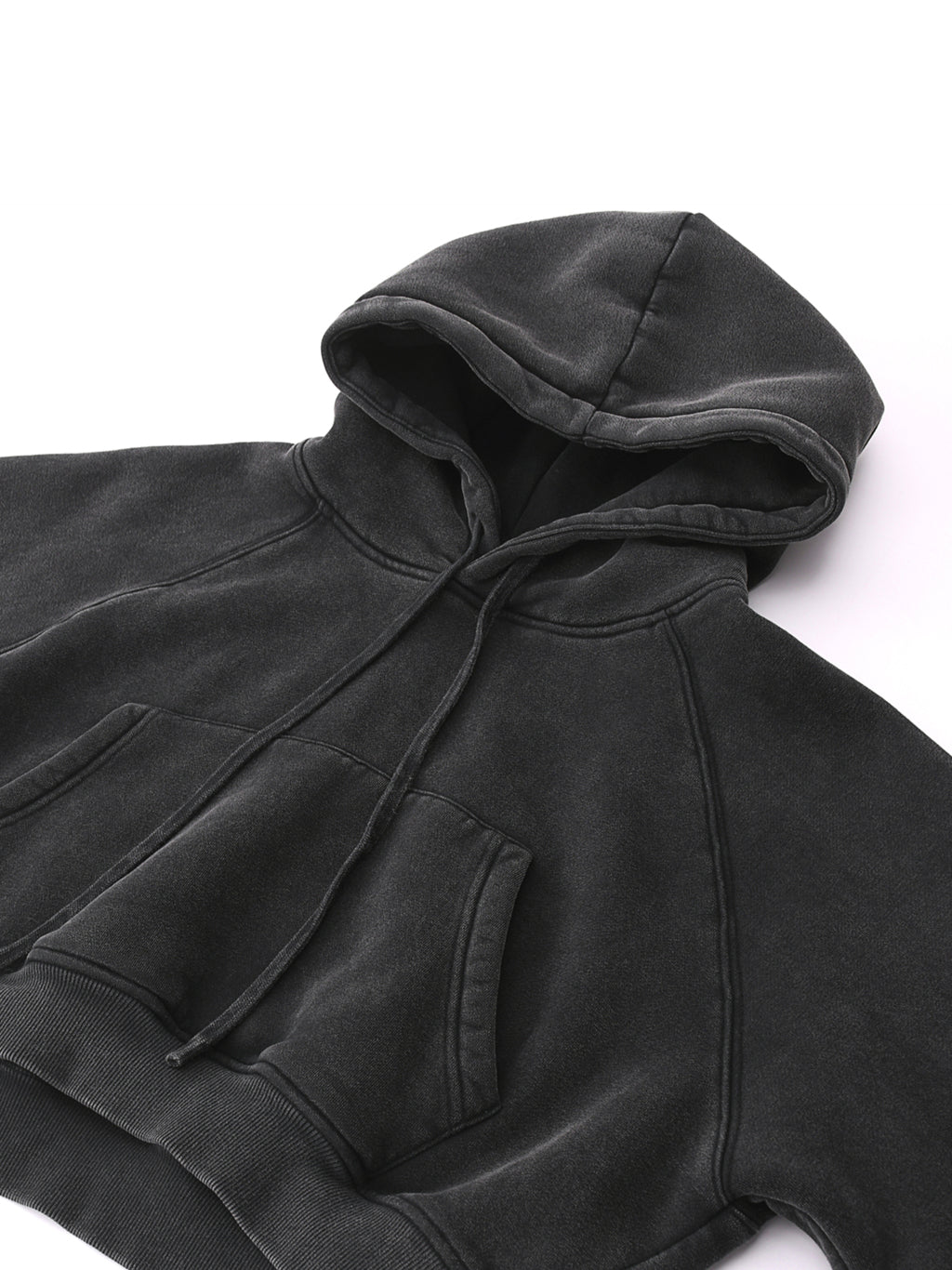 X Cropped Zip Hoodie