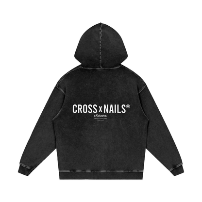 Crossxnails Acid Wash Oversize Hoodie - Crossxnails Weargood