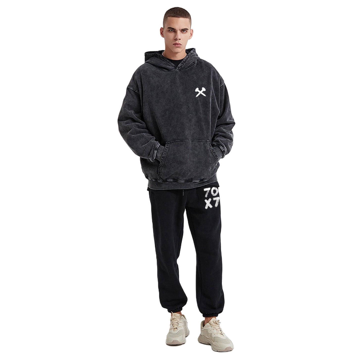 7O7 Fleece Straight Pants - Crossxnails Weargood