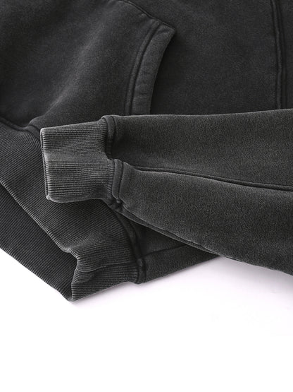 X Cropped Zip Hoodie