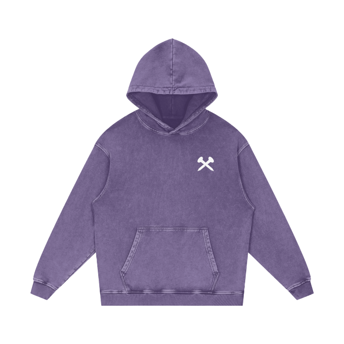 7O7 Acid Wash Oversize Hoodie - Crossxnails Weargood