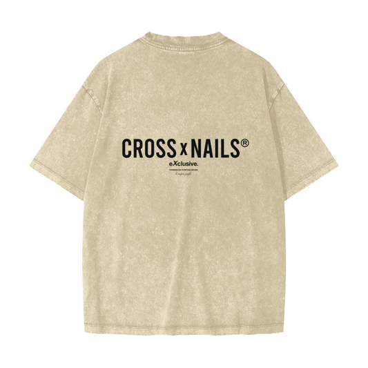 Crossxnails Vintage Washed Heavyweight T-Shirt - Crossxnails Weargood