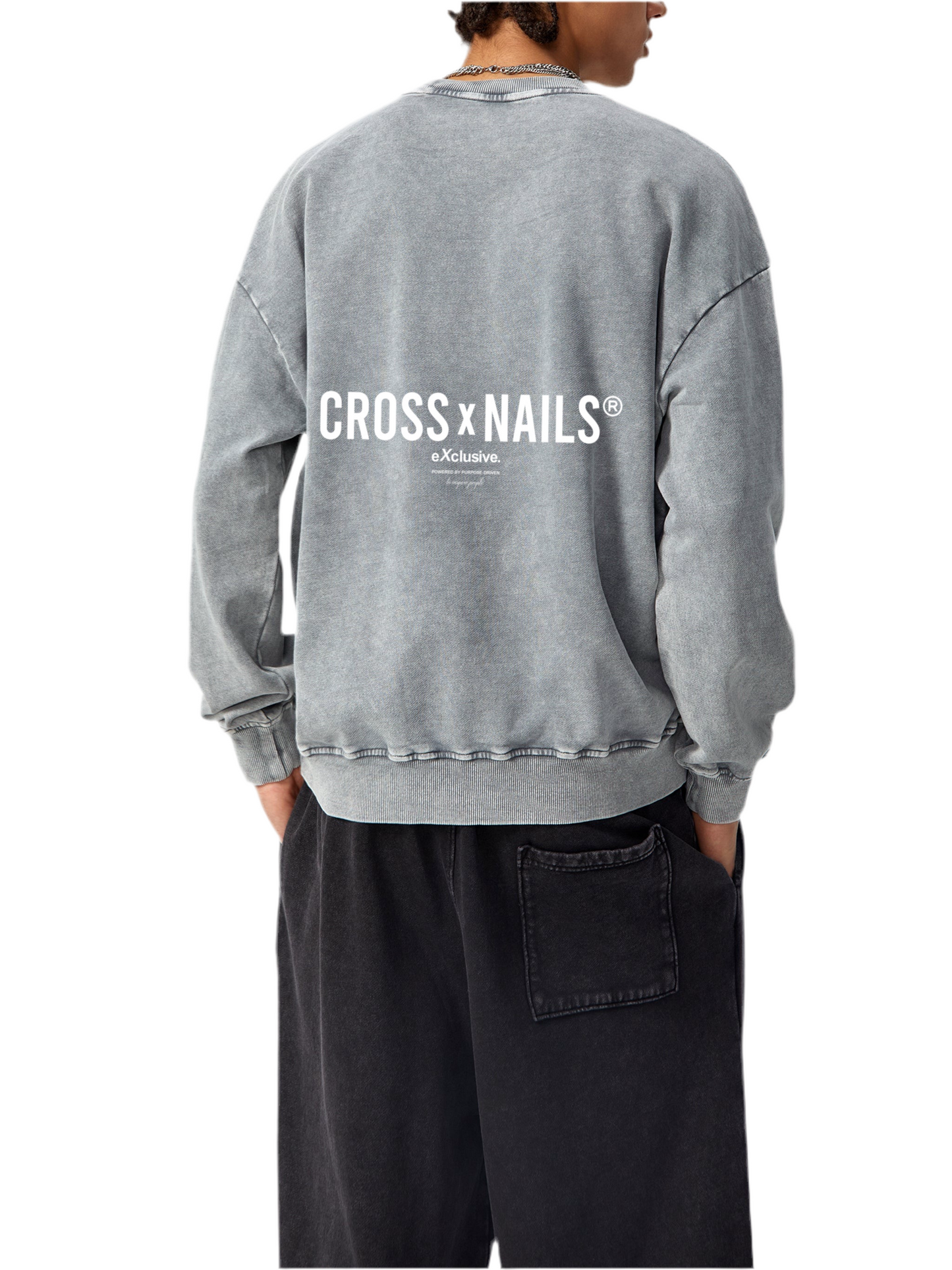  Crossxnails Oversize Sweatshirt includes features such as Basics, Casual, Street, Daily Casual, Home, Outdoor, School, Cotton, Washed, Long Sleeve, Drop Shoulder, Round Neck / O-neck, Regular, Loose,